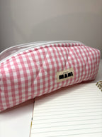 Trousse scolaire - vichy rose