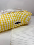 Trousse scolaire - vichy jaune