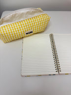 Trousse scolaire - vichy jaune